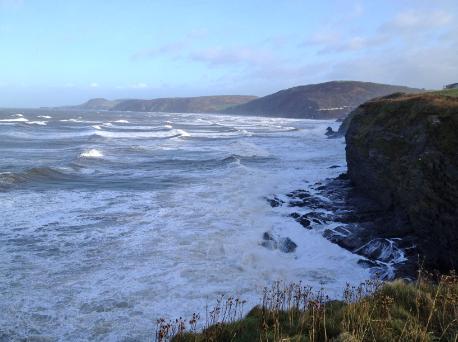 A windy day on the cliff path